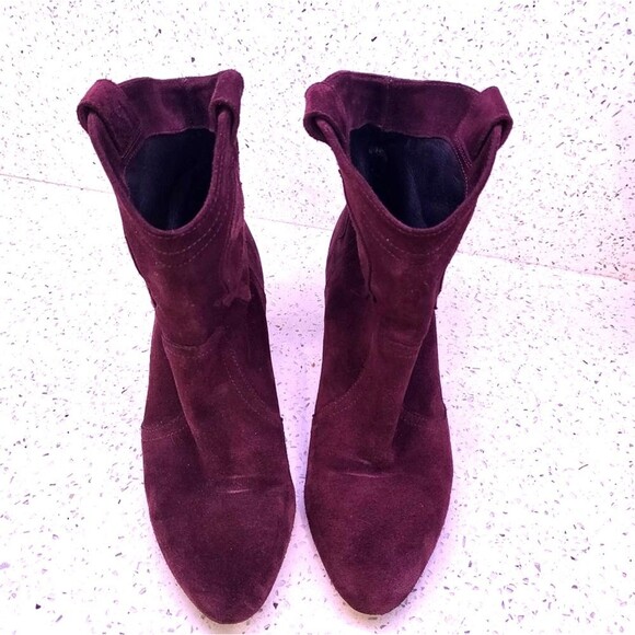 BA&SH Casey Boots Suede Western Cowboy size 38 in Purple Red - SOLD OUT color - Picture 9 of 11